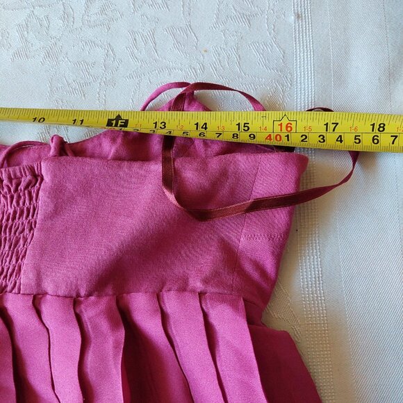 BCBGeneration Pink/Peach Babydoll Strappy Pleated Mini Dress, Size M - Picture 6 of 8